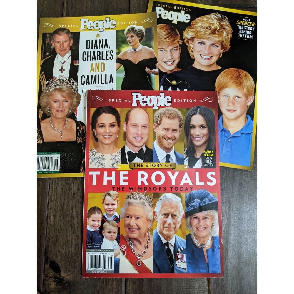 People special editions Diana harry Meghan story of royals lot set 3 magazine